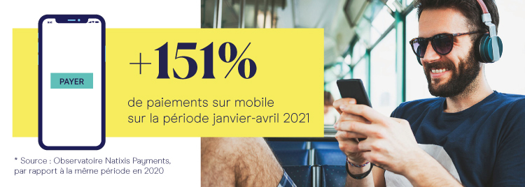 +151% de paiements sur mobile sur la période janvier-avril 2021